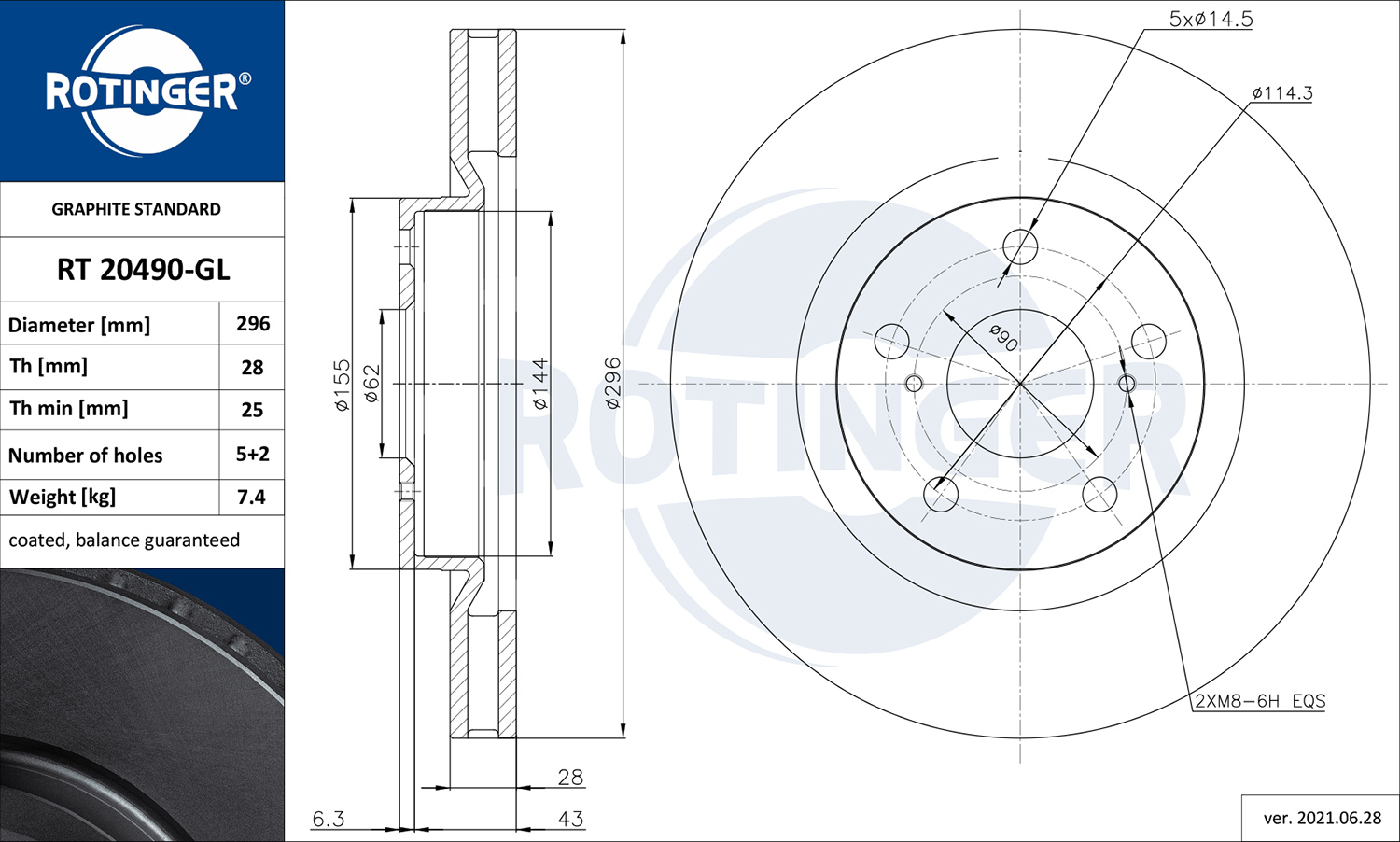 ROTINGER 260 083 RT 20490-GL - Alkatrész